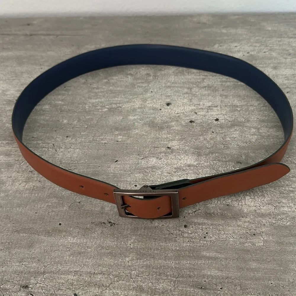 Ted Baker  Blue and Brown Leather Reversible Belt
